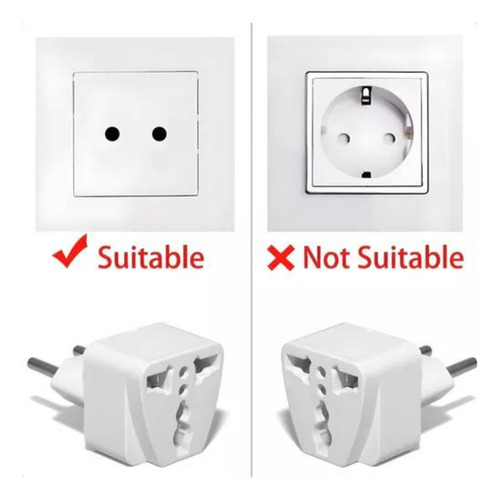 Adaptador Universal De Tomada 10a 250v 2 Pinos Padrão Brasil 110v/220v