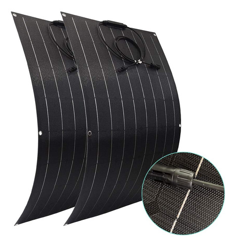 Flexible Mono Panel Solar Superficie Rugosa Para Barco Casa