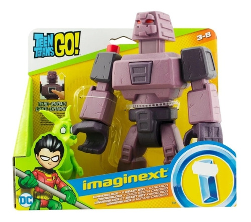 Teen Titans Go Cinderblock Y Chico Bestia Canguro Imaginext 