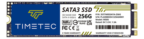 Timetec Ssd De 256 Gb 3d Nand Tlc Sata Iii 6 Gb/s M.2 2280 N