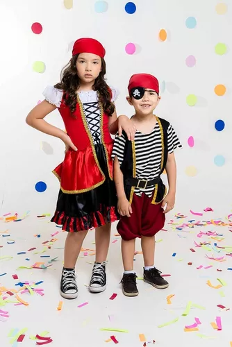 20 FANTASIAS DE PIRATA INFANTIL: Como Fazer!  Pirate costume kids, Boy  costumes, Boys pirate costume