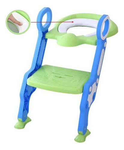 Baño Entrenador Infantil Orinal Portatil Nicas Entrenadoras Color Verde+azul