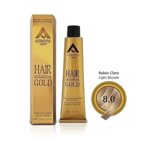 Tinte Hair Solution Gold 60ml  Rubio Claro  8.0
