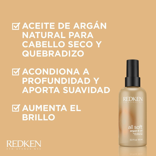 Imagen 2 de 5 de Aceite De Argan Para Cabello Seco Y Quebradizo 300 Ml Redken