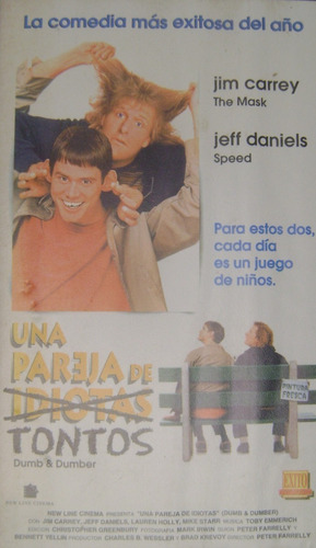 Película Vhs Una Pareja De Tontos - Jim Carrey 1995, Sub