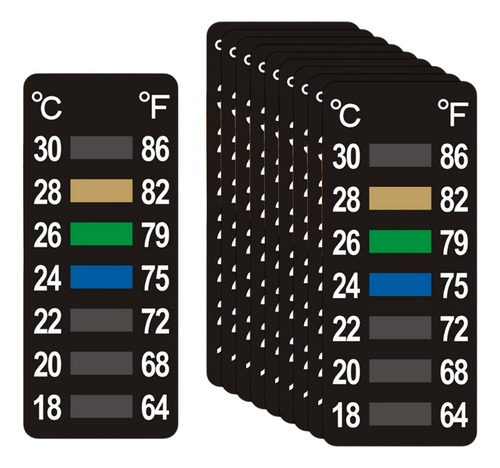 Peque De 10 Piezas En Tiras De Indicador De Temperatura De