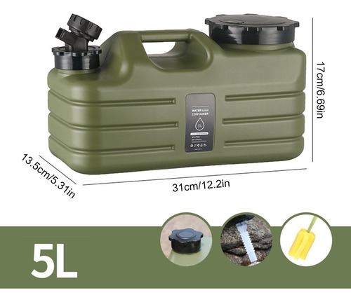 Contenedor De Almacenamiento De Agua De 5l, Cubo Con Grifo