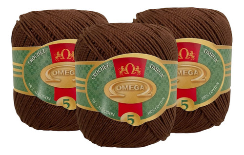 Hilo Crochet Omega No 5. 150 Gramos Color Cocoa