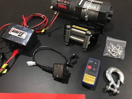 Malacate 3500 Lbs 1600 Kg 12v Control Remoto Cable De Acero