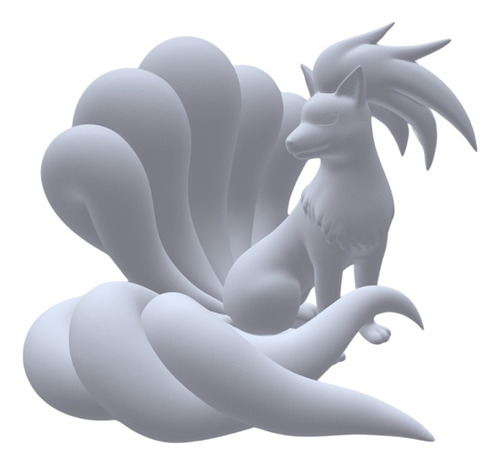 Figura 3d Ninetales Pokemon Para Pintar