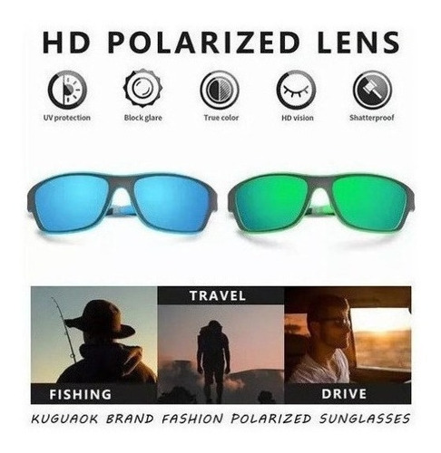 2pcs Gafas De Sol Hombre Polarizadas Pesca Viajes Conducción