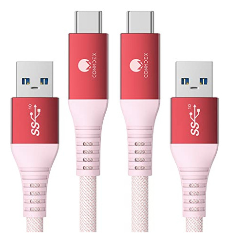 Type C Cable 3a Fast Charging, Conmdex [2-pack, 3ft] Usb 3.1