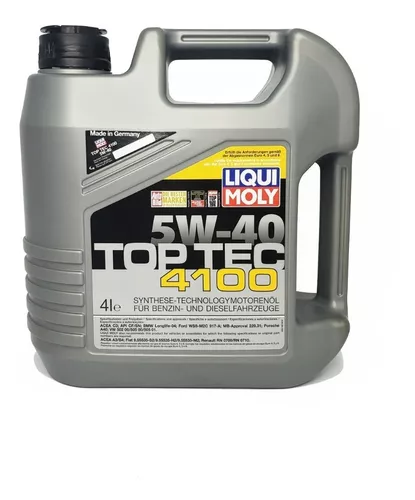 Aceite Motor Liqui Moly 5w40 Top Tec 4100 4 Litros