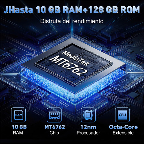 Teléfono Octa-core 10gb + 128gb 6.56 Pulgadas Android 14.0 Dual Sim Batería 6500mah 21mp Camara Smartphone Celular