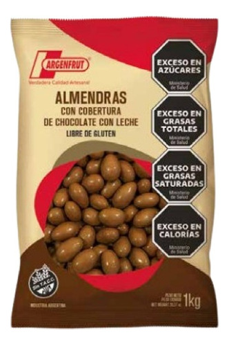 Almendras Bañadas En Chocolate Con Leche Argenfrut X1kg