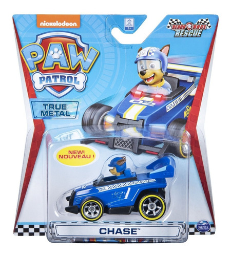 Muñeco Paw Patrol Chase Ready Race Rescue Figura Y Vehiculo