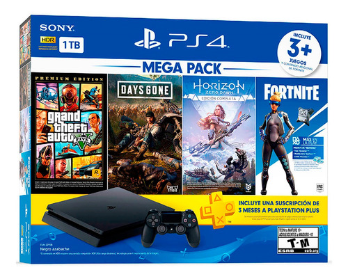 Consola Sony Ps4 Mega Pack 1tb 4 Juegos Plus Oy