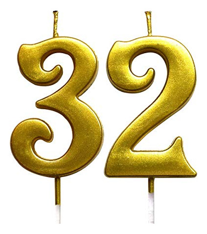 Magjuche Vela Numérica De 32 Cumpleaños De Oro, Número 32, V