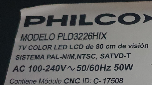 Smart 32 Hd Philco Para Repuesto O Reparar Pantalla Rota (Usado)