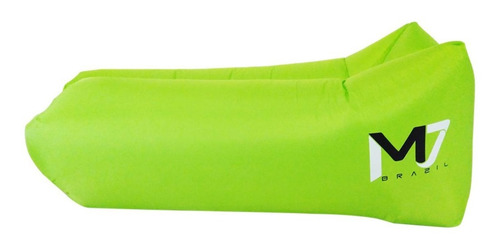 Sofá Inflável M7 Brazil Verde Saco De Dormir Camping Praia