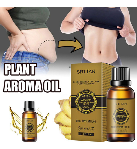Masaje De Ombligo Con Aceite De Jengibre Y Celulitis, 10 Ml