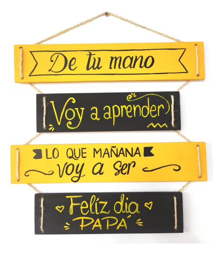 Cuadros Artesanal Con Colores De Peñarol Para Papá