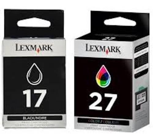 Cartuchos Lexmark 17 Negro + 27 Color Originales