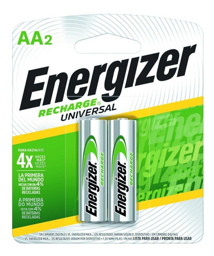 Imagen 4 de 6 de Cargador Mini Energizer + 4 Pilas Aa Recargables