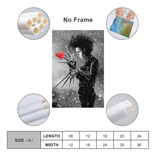 Edward Scissorhands Movie Classic Fantasy Canvas Art Poster