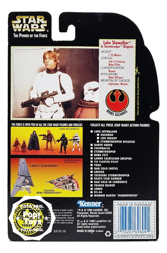 Outlet Ocdl - Kenner Star Wars Red Card Luke As Stormtrooper