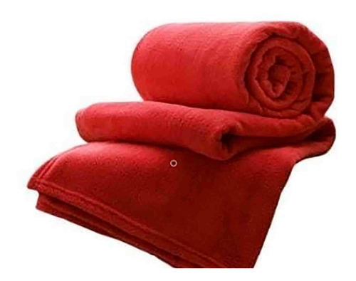 Mantinha Cobertinha Para Cama Casal Ou Solteiro Viúvo Soft Cor Vermelho Desenho Do Tecido Lisa Soft Microfibra