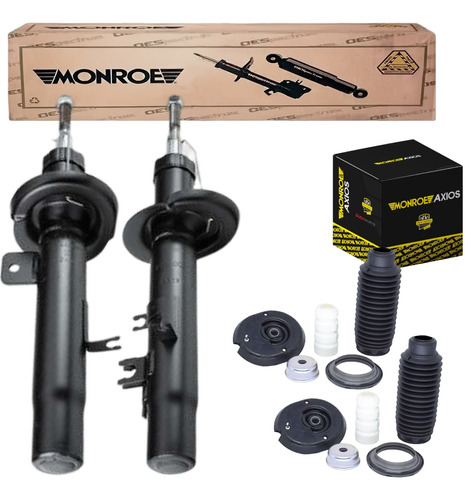 Par Amortecedor Original Monroe + Kit Axios Diant Citroen C3