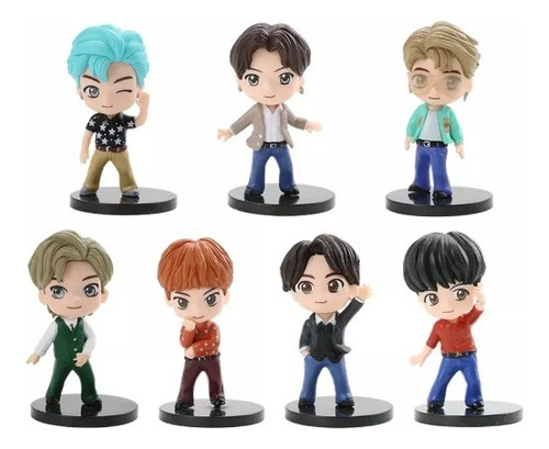 Figuras De Coleccion Bts 10 Cm De Altura, 7 Unidades