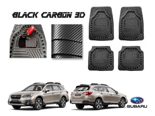 Tapetes Premium Black Carbon 3d Subaru Outback 2015 A 2021