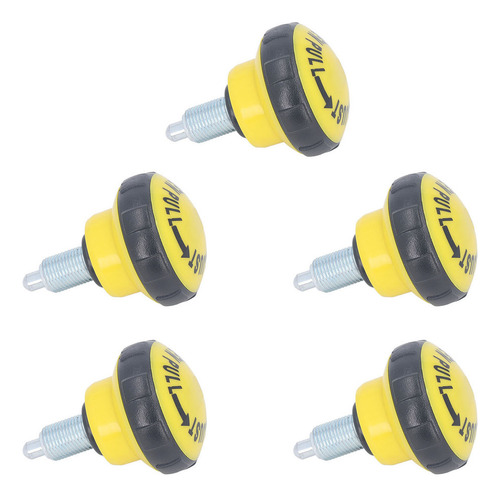 5 Peças De Pino De Tração, Botão De Mola, Preto, Amarelo, Ab