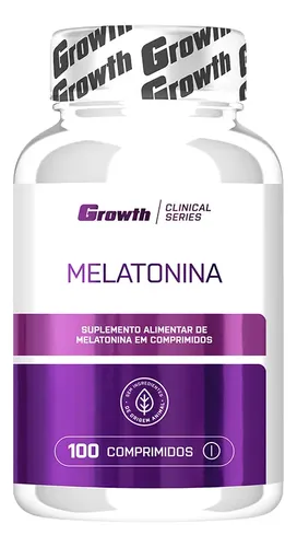 Melatonina (0.21mg) 100 Comprimidos Growth Supplements - Sem Sabo...