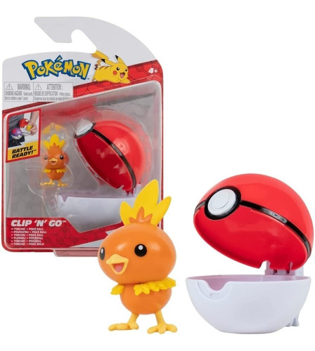 Pokebola Con Figura Torchic - Pokemon Clip And Go