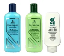 Comprar Kit Aurill Shampoo Acido + Enjuague Acido + Triple Accion 