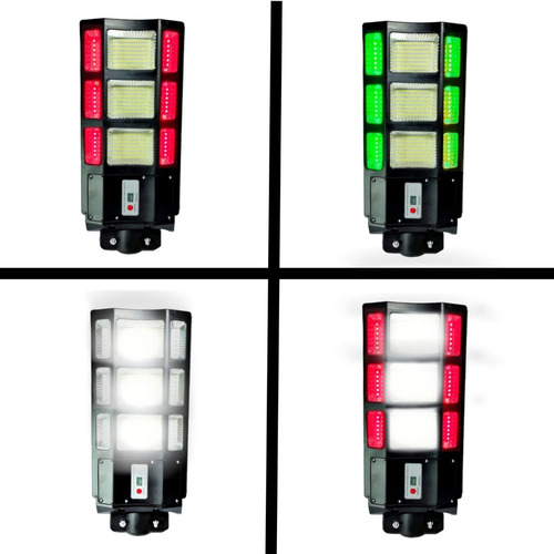 Lampara Solar Colores Rgb Led Alumbrado Publico 100w