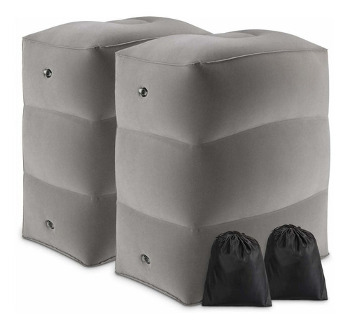 2pcs Almohada Hinchable Para Reposapiés Viaje Cama De Avión