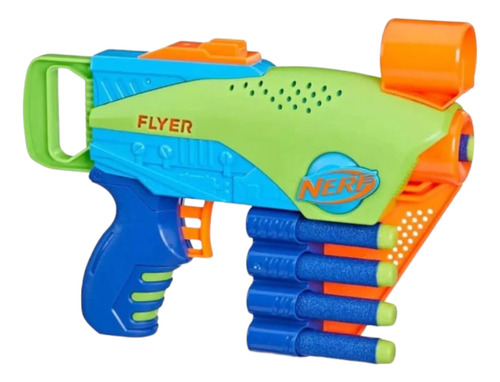 Nerf - Lanzador Elite Jr Flyer Easy-play - 5 Dardos Nerf