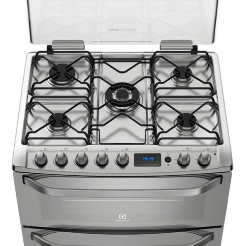 Cocina Electrolux76dxr Inox Doble Horno Gas-gas 76cm Acero Inoxidable