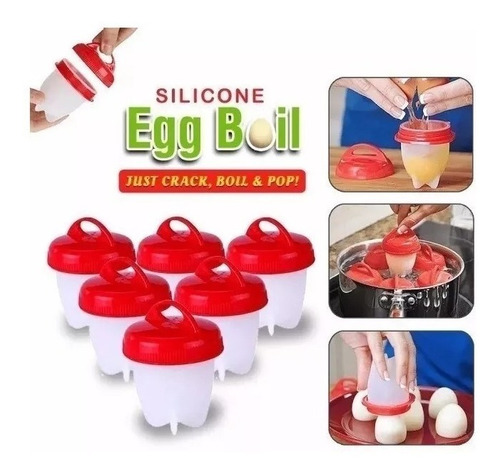 Cocinero De Huevo De Silicona - Huevos Tibios X 6 Unidades
