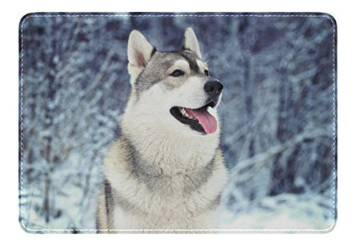 Cubierta Para Pasaporte - Mi Diario Siberian Husky Dog Winte