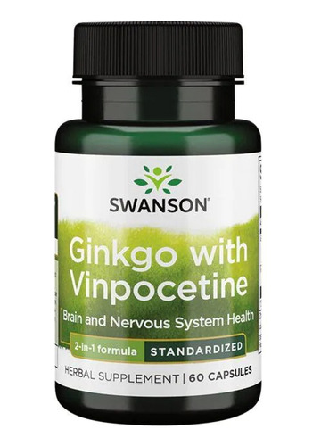 Ginkgo With Vinpocetine 60 Cap Formula 2 En 1 Swanson