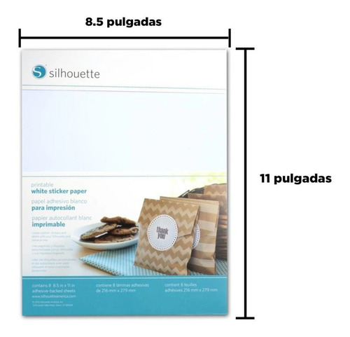 Imagen 3 de 3 de Papel Imprimible Para Calcomanías Silhouette