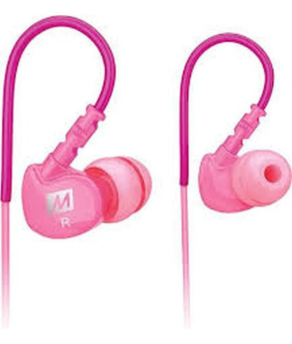 Fones de ouvido intraaurais Mee Audio M6 resistentes à cor rosa