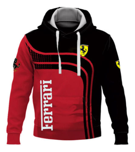 Logotipo F1 De Ferrari Con Capucha Y Estampado 3d