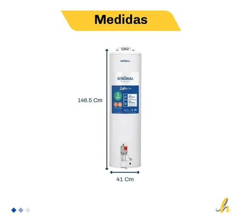 Termotanque Señorial Gas 120 Lts Apoyar Lhconfort