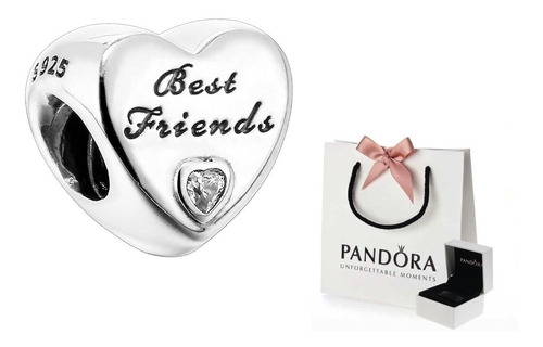 Charm Best Friends Mejores Amigas S925 + Set De Regalo